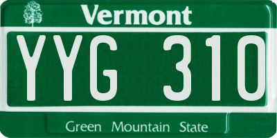 VT license plate YYG310