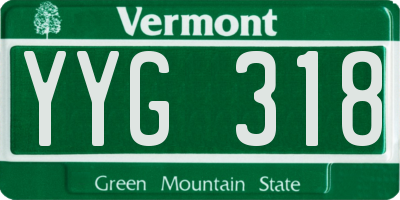 VT license plate YYG318