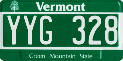 VT license plate YYG328