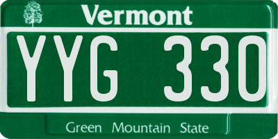VT license plate YYG330