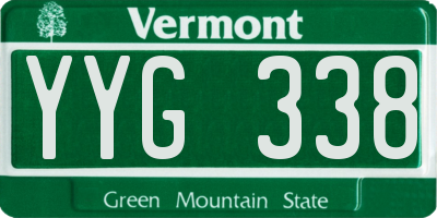 VT license plate YYG338