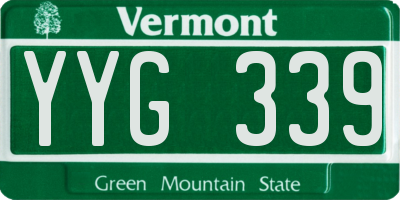 VT license plate YYG339