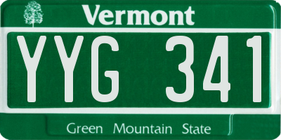 VT license plate YYG341