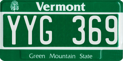 VT license plate YYG369