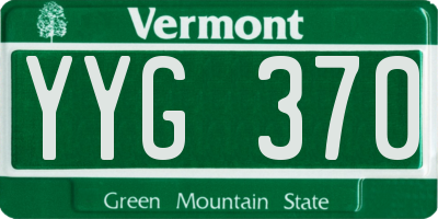 VT license plate YYG370