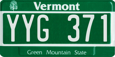 VT license plate YYG371