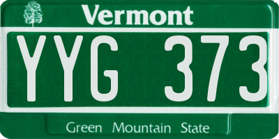 VT license plate YYG373