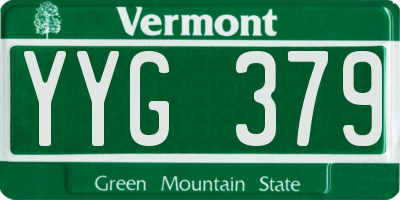 VT license plate YYG379
