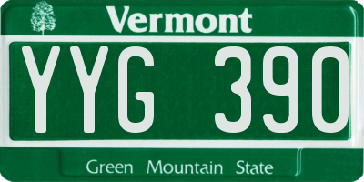 VT license plate YYG390