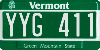VT license plate YYG411