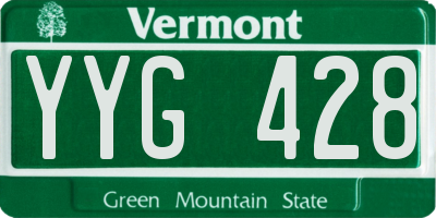 VT license plate YYG428