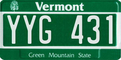 VT license plate YYG431