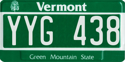 VT license plate YYG438