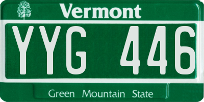 VT license plate YYG446
