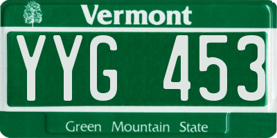 VT license plate YYG453