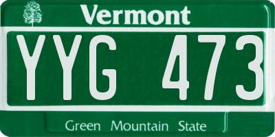 VT license plate YYG473