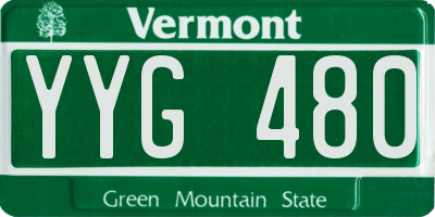 VT license plate YYG480
