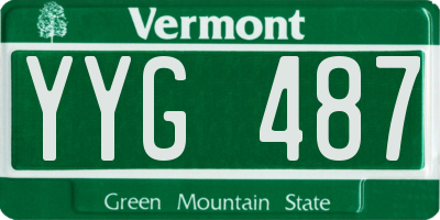 VT license plate YYG487