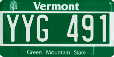 VT license plate YYG491