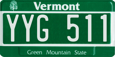 VT license plate YYG511
