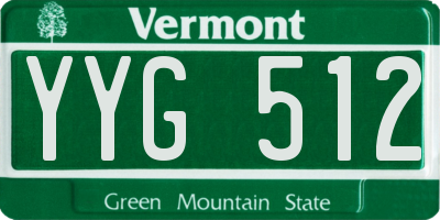VT license plate YYG512