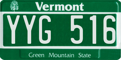 VT license plate YYG516