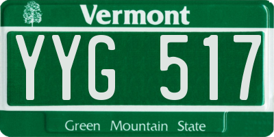 VT license plate YYG517