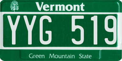 VT license plate YYG519