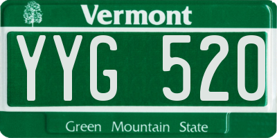 VT license plate YYG520