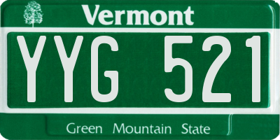 VT license plate YYG521