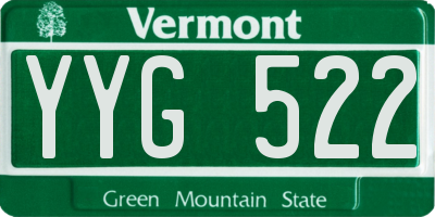 VT license plate YYG522