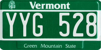 VT license plate YYG528