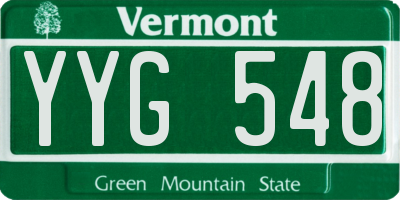 VT license plate YYG548
