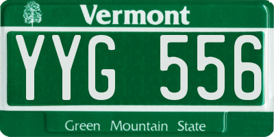 VT license plate YYG556