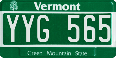 VT license plate YYG565