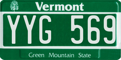 VT license plate YYG569
