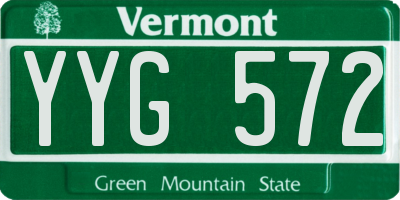 VT license plate YYG572