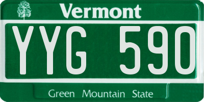 VT license plate YYG590
