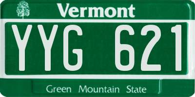 VT license plate YYG621