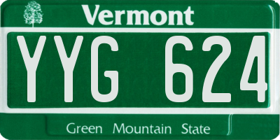 VT license plate YYG624