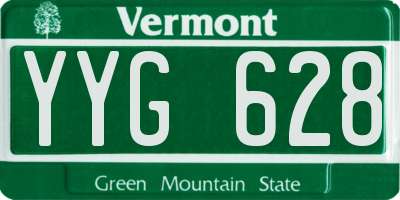VT license plate YYG628