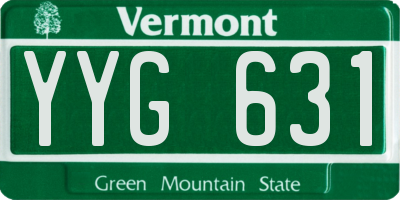 VT license plate YYG631