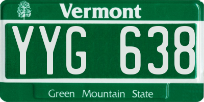 VT license plate YYG638