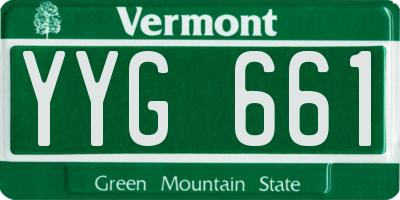 VT license plate YYG661