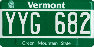VT license plate YYG682