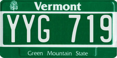 VT license plate YYG719