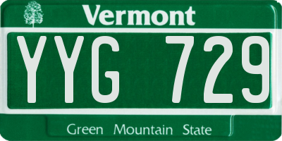 VT license plate YYG729