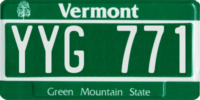 VT license plate YYG771
