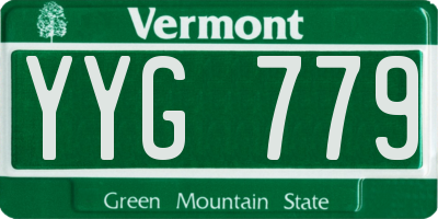 VT license plate YYG779