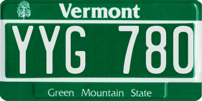 VT license plate YYG780